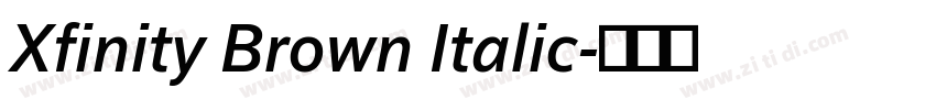 Xfinity Brown Italic字体转换